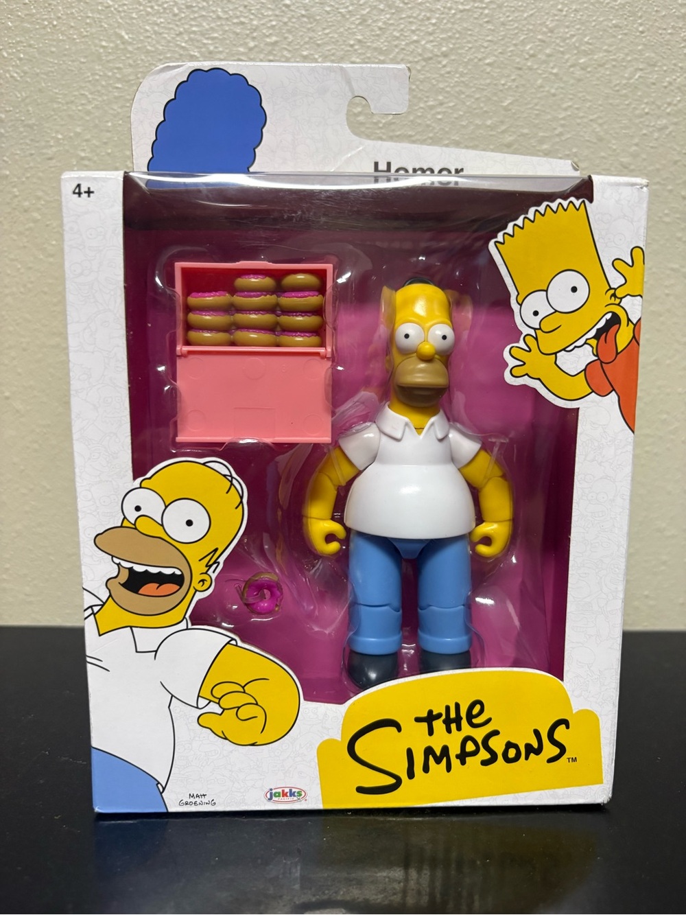 The Simpsons Homer Simpson Action Figure with Pink Donut Stand - The Simpsons
